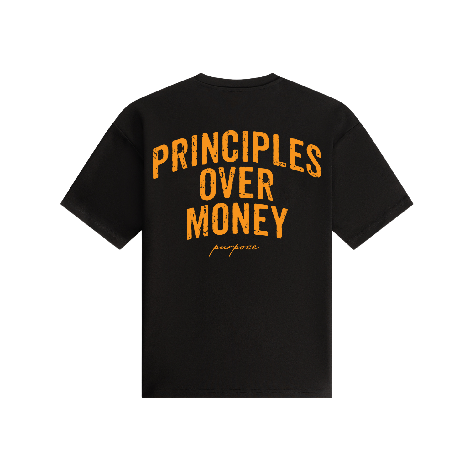 Principles over Money - Oversized Tshirt - Black 300GSM