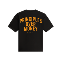 Principles over Money - Oversized Tshirt - Black 300GSM