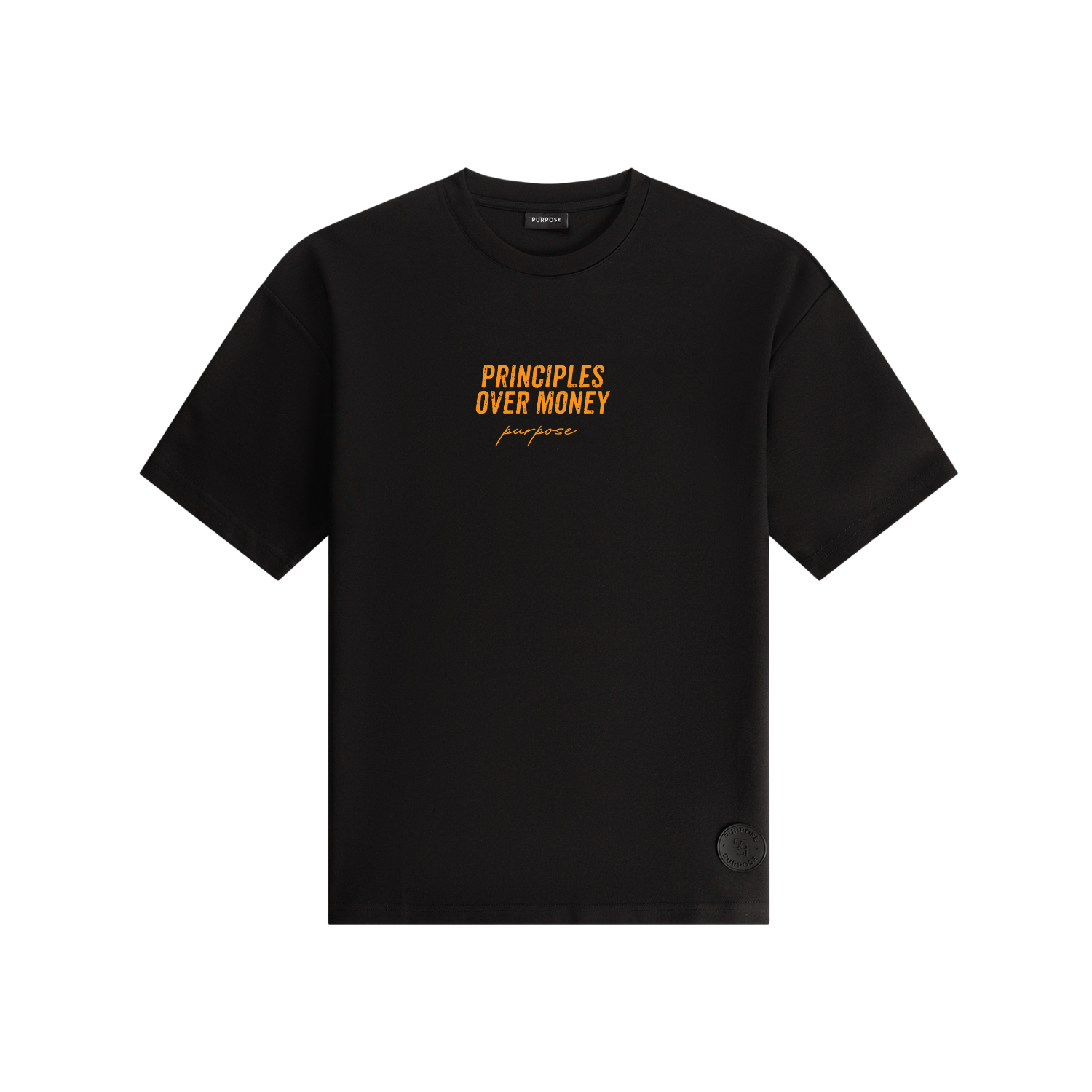 Principles over Money - Oversized Tshirt - Black 300GSM