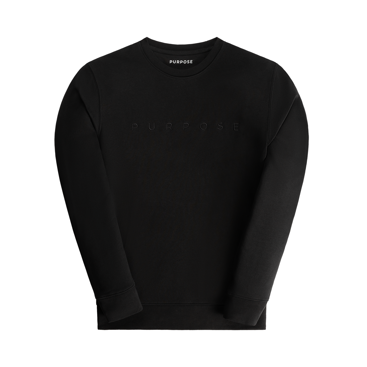 Black PURPOSE sweater stitched